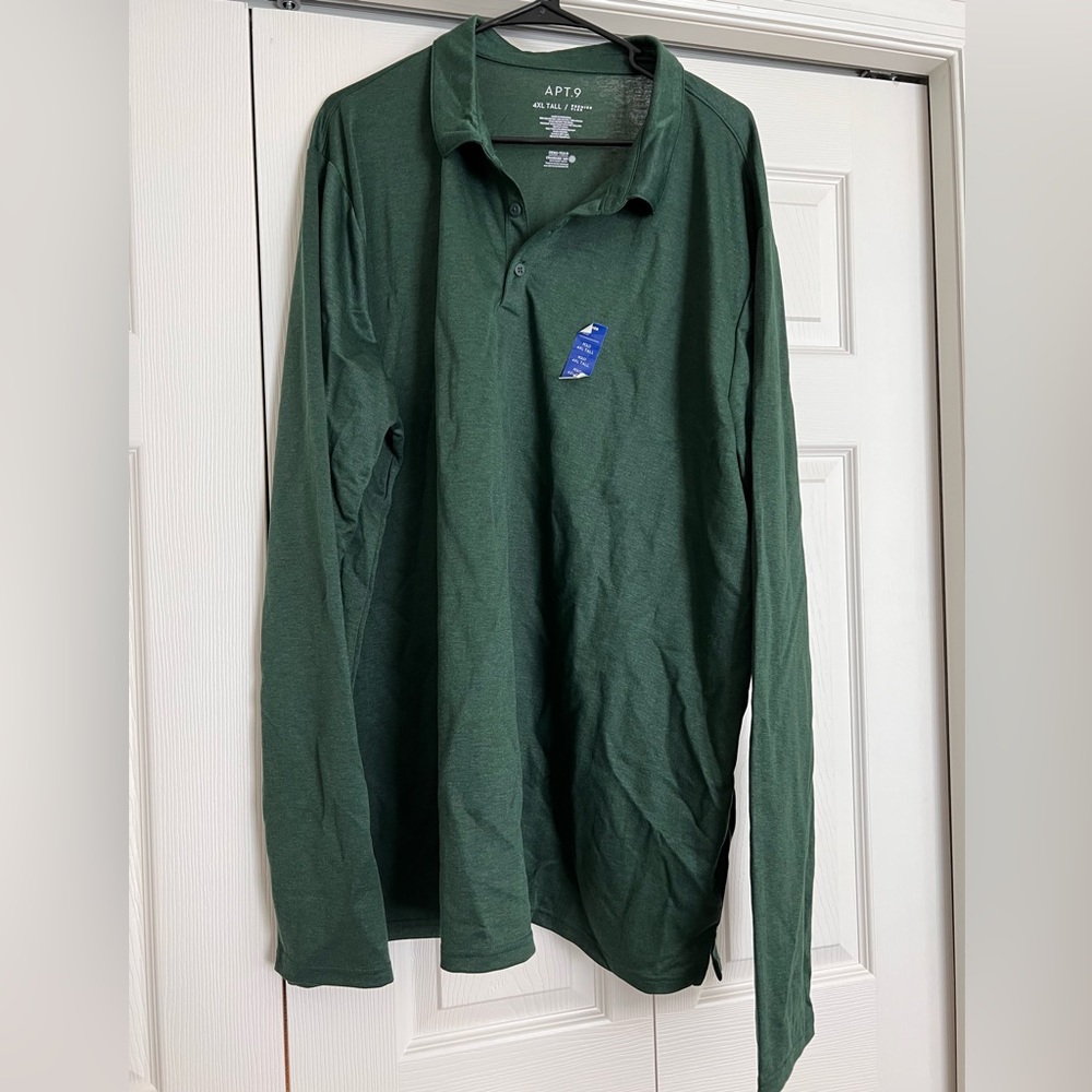 Men’s big & tall long sleeve polo